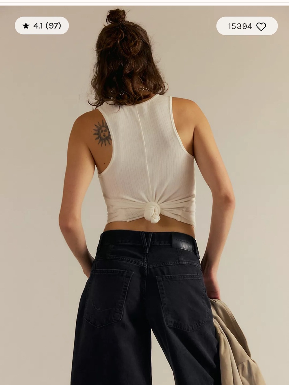 Free People Black Montana Jort Shorts - Picture 2 of 6